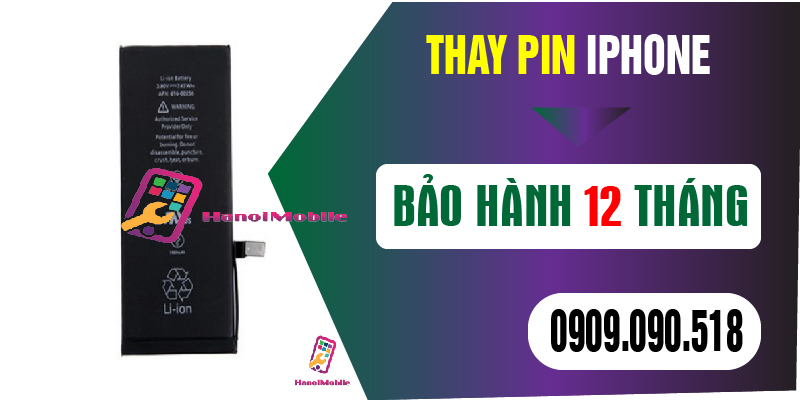 Hình 1:  Thay Pin Sài Đồng bảo hành lên tới 12 tháng tại Hanoimobile